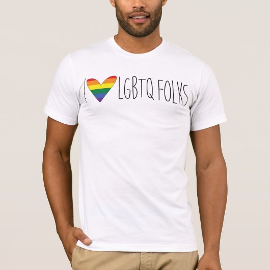 私はLGBTQ - Los Sueñosの基礎--を愛します Tシャツ (正面)