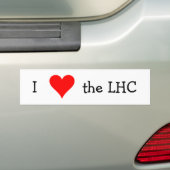 私はLHCを愛します バンパーステッカー (車上)