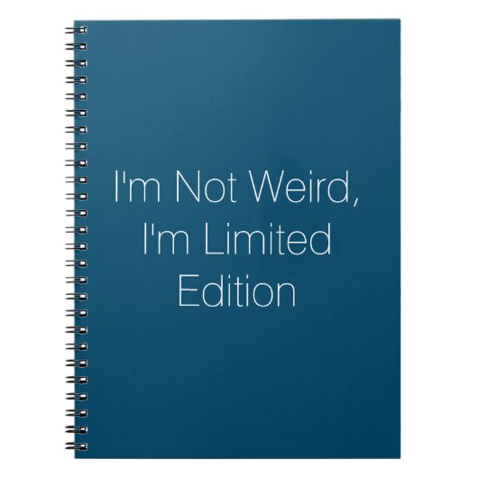 私はLimited Edition Notebook風変わりではない ノートブック (正面)