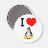 私はLinuxが大好きだ マグネット (正面/裏面)