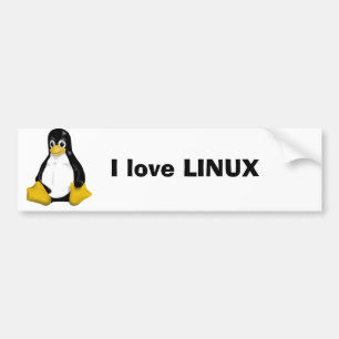私はLINUXを愛します バンパーステッカー