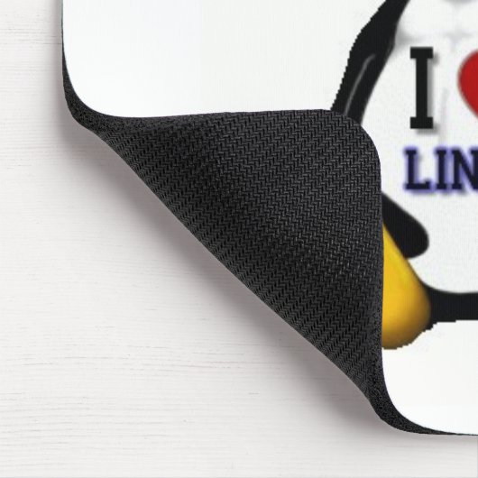 私はLinuxを愛します マウスパッド (コーナー)