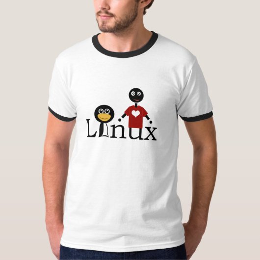 私はLinuxを愛します Tシャツ (正面)