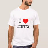 私はLINUXを愛します Tシャツ (正面)