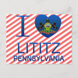 私はLititz大好き、PA ポストカード