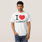 私はLloret -基本的なTシャツ--を愛します Tシャツ (正面フル)