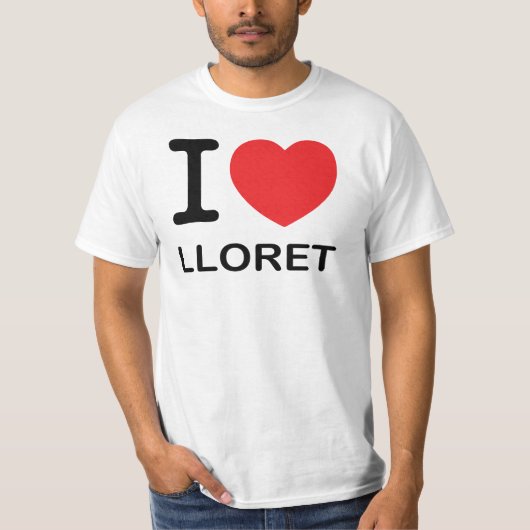 私はLloret -基本的なTシャツ--を愛します Tシャツ (正面)