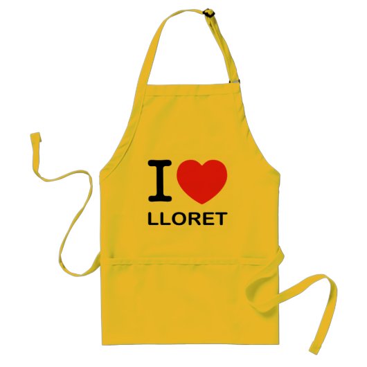 私はLloret -黄色いエプロン--を愛します スタンダードエプロン (正面)