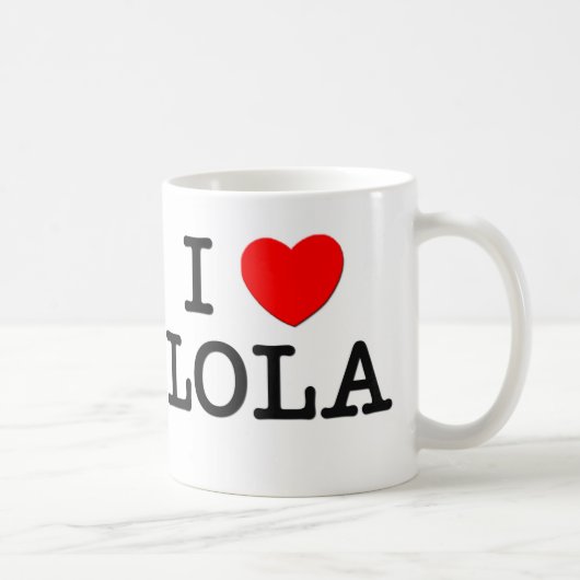 私はLolaを愛します コーヒーマグカップ (右)