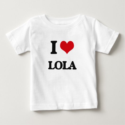 私はLolaを愛します ベビーTシャツ (正面)
