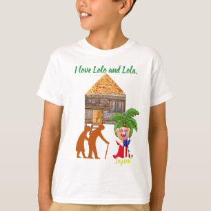 私はLoloおよびLola、かわいいフィリピン人、FilAmを愛します Tシャツ