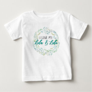 私はLoloの私のLola及びリースを愛します ベビーTシャツ