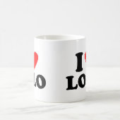 私はLoloを愛します コーヒーマグカップ (中央)