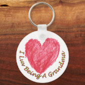 私はLoveおばあちゃんのキーチェーン キーホルダー (正面)