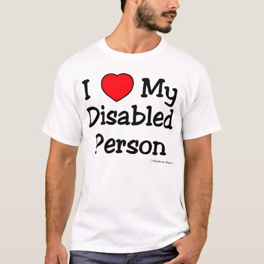 私はlove私の身体障害者(ライト)を tシャツ (正面)