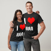 私はLULAバレンタインデーごめんお嬢さんハートベロ大好き Tシャツ (ユニセックス)