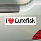 私はLutefiskを愛します バンパーステッカー (車上)