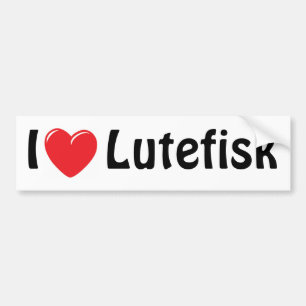 私はLutefiskを愛します バンパーステッカー