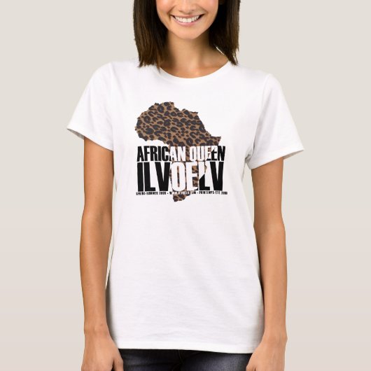 私はLVのアフリカの女王のTシャツを愛します Tシャツ (正面)