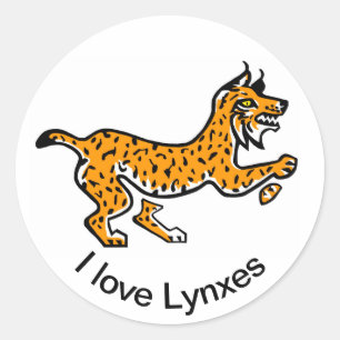 私はLYNXES大好き – 動物愛好家-自然- ラウンドシール