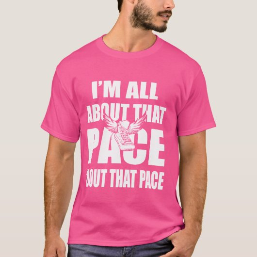 私はMのためにあのペースおもしろいの走引用文について Tシャツ (正面)