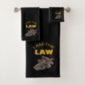 私はm4a1マシンガンの法則である。（黒） バスタオルセット (インサイチュ)