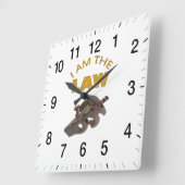 私はm4a1機関銃を持つ法律です スクエア壁時計 (傾斜)