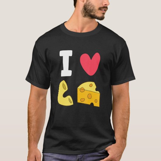 私はMacとチーズマカロニチーズが大好き Tシャツ (正面)
