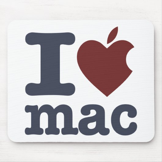 私はMacを愛します マウスパッド (正面)