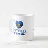 私はMackeyville、PAを愛します コーヒーマグカップ (正面左)