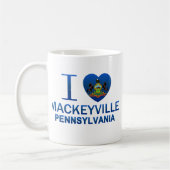私はMackeyville、PAを愛します コーヒーマグカップ (左)