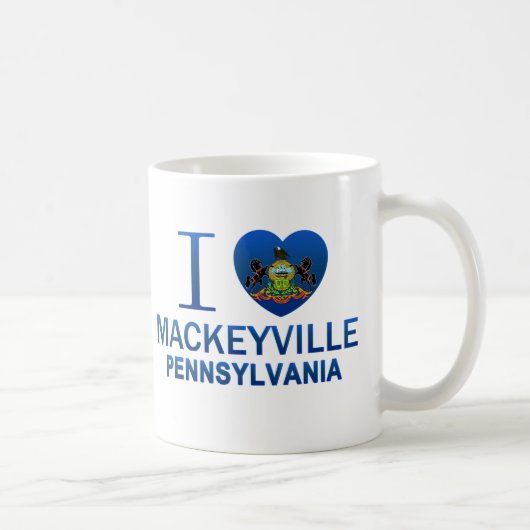 私はMackeyville、PAを愛します コーヒーマグカップ (右)