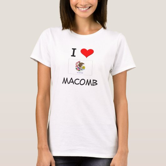 私はMACOMBイリノイを愛します Tシャツ (正面)