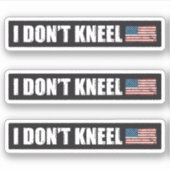 私はMAGAをクネエル米国国旗を尊重しグランジない3x シール (正面)