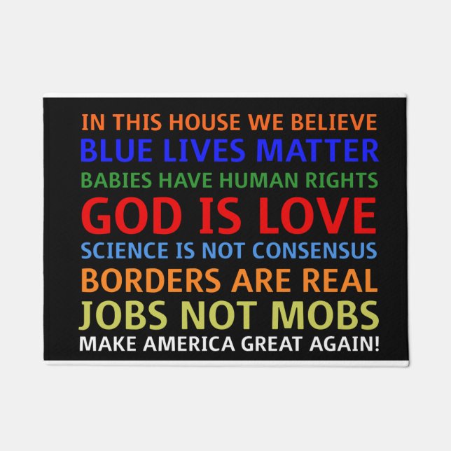 私はMAGA信じの形式で ドアマット (正面)