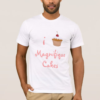 私はMagnifiqueのケーキを愛します Tシャツ
