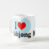 私はMahjongを愛します コーヒーマグカップ (正面左)