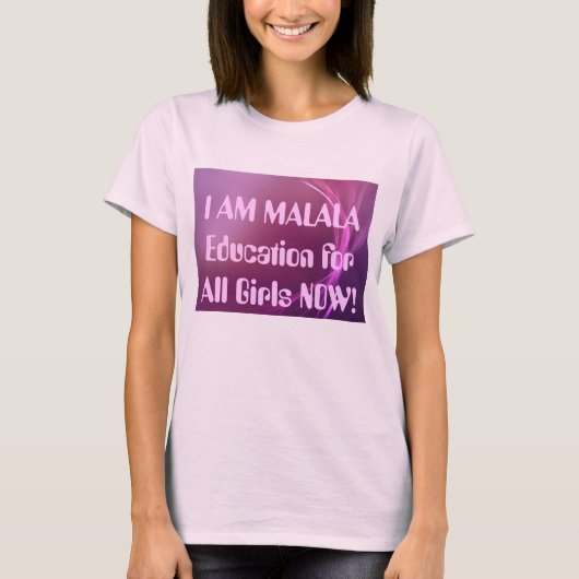 私はMalalaです Tシャツ (正面)