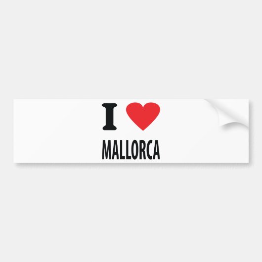 私はmallorcaアイコンを愛します バンパーステッカー (正面)