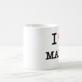 私はMamieを愛します コーヒーマグカップ (中央)