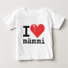 私はMämmiの乳児のTシャツを愛します ベビーTシャツ