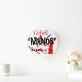 私はManos -時計--を生き延びました! ラウンド壁時計 (ホーム)