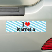 私はMarbella、スペインを愛します バンパーステッカー (車上)