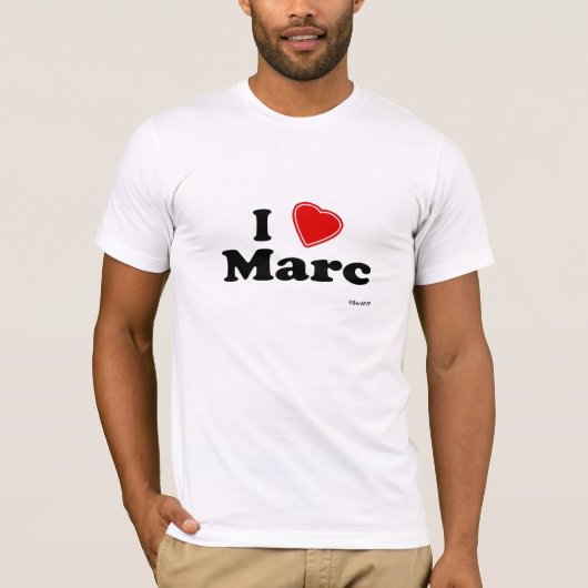 私はMarcを愛します Tシャツ (正面)