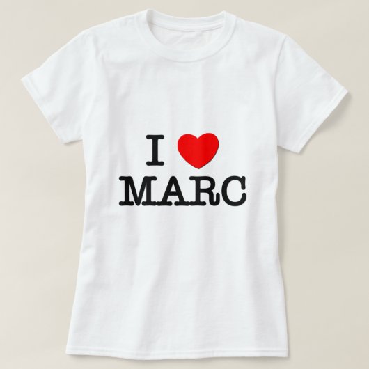 私はMarcを愛します Tシャツ (デザイン正面)