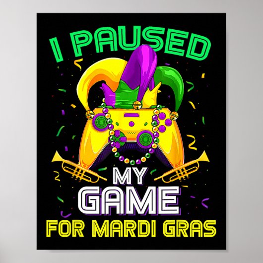 私はMardi Grasのゲームを一時停止したビデオゲームMardi G ポスター (正面)