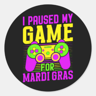 私はMardi Grasのビデオゲームのカーニヴのためにゲームを一時停止 ラウンドシール