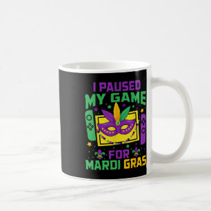 私はMardi GrasビデオゲーマーMens Bのゲームを一時停止 コーヒーマグカップ