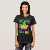私はMardi GrasビデオゲーマーMens Bのゲームを一時停止 Tシャツ (正面フル)