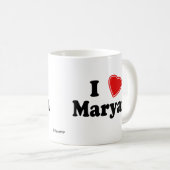 私はMaryamを愛します コーヒーマグカップ (正面右)